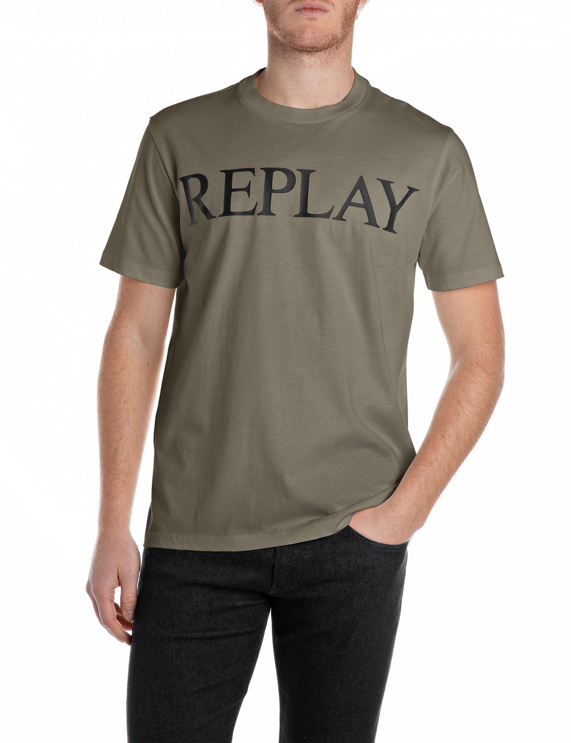 Replay T-Shirt, mit Logo-Frontprint von Replay