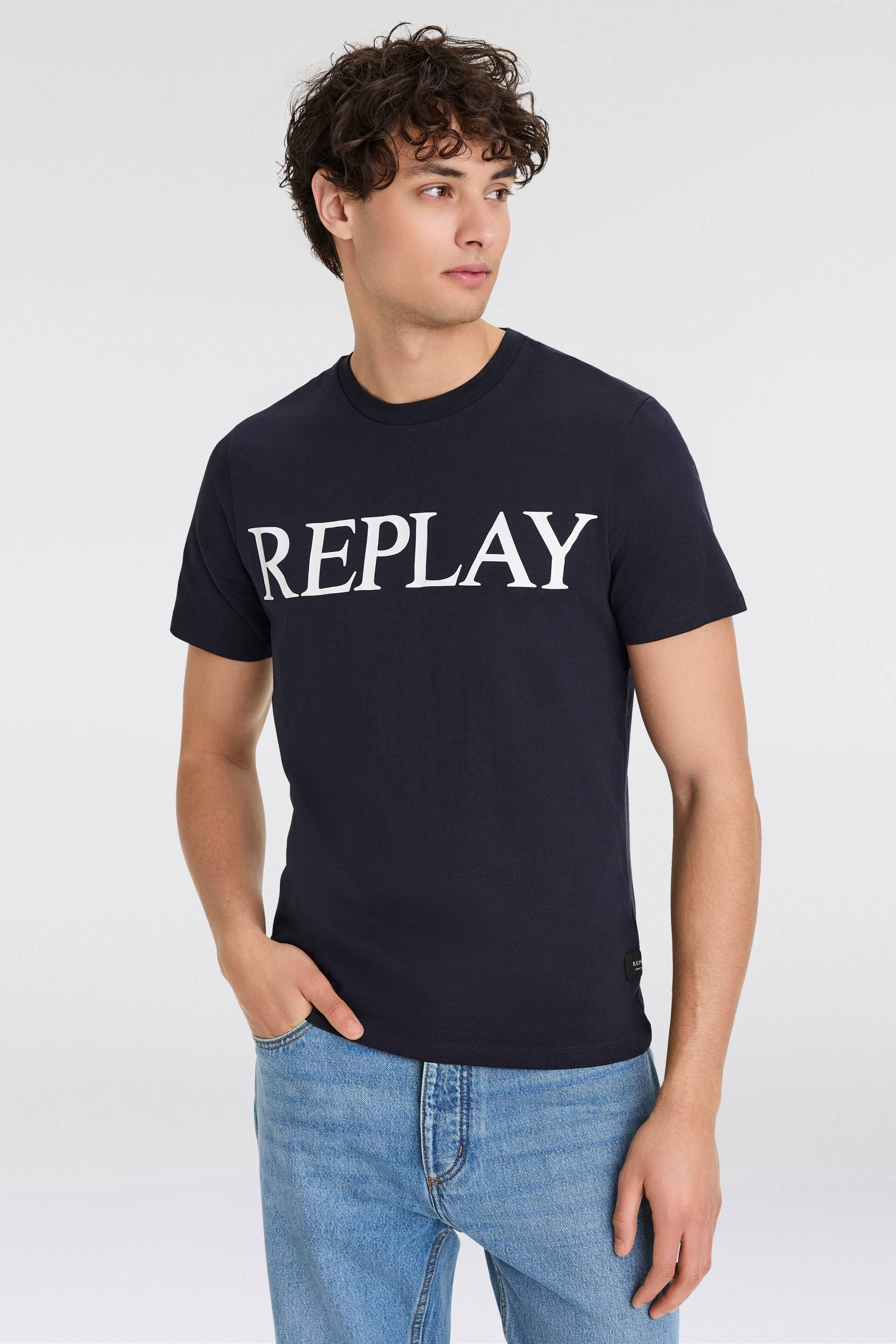 Replay T-Shirt, mit Logo-Frontprint von Replay