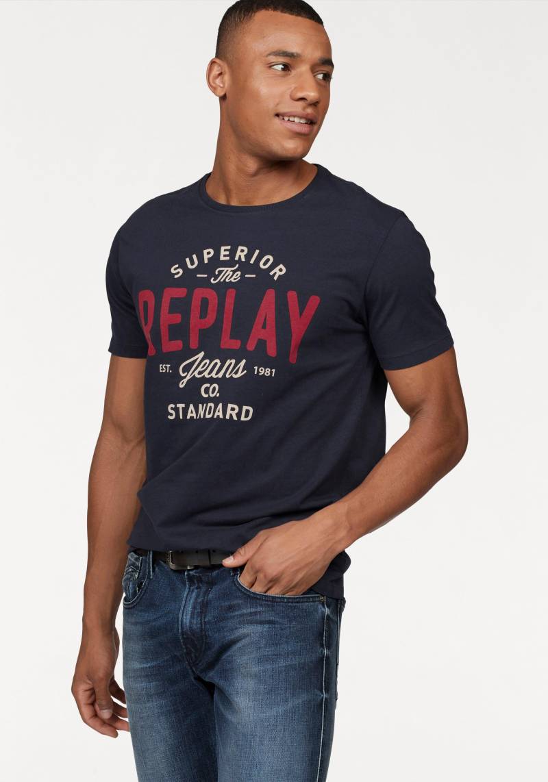 Replay T-Shirt, mit Markendruck von Replay