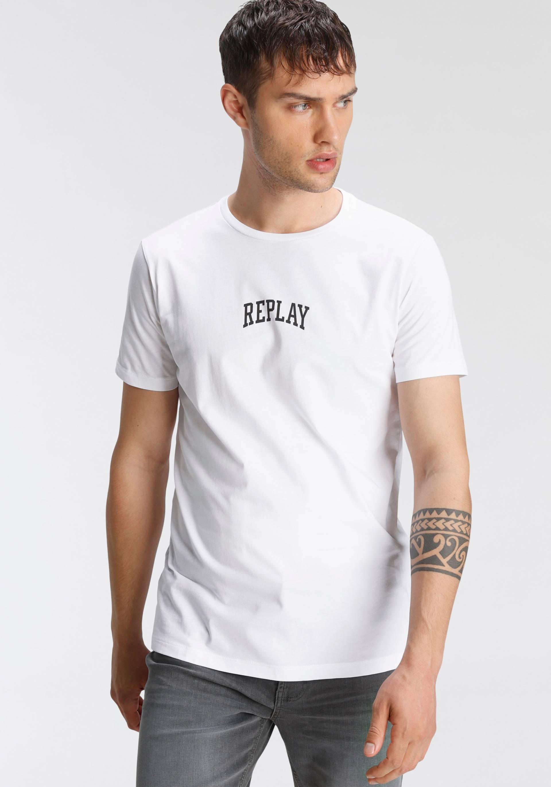 Replay T-Shirt, mit Markenprint von Replay