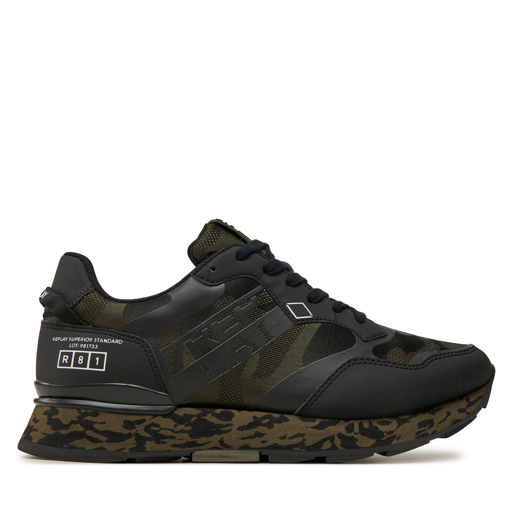 Sneakers REPLAY Arthur Hidden Camo Patterned Sneakers GMS68.000.C0090T Grün