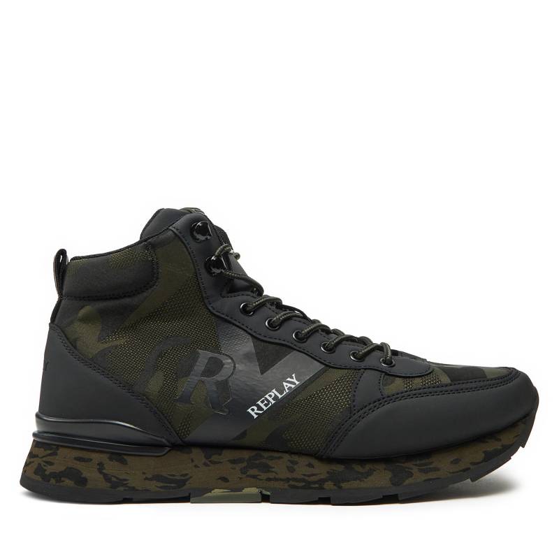 Sneakers REPLAY Arthur Mid Camo Mid-Top GMS68.000.C0092T Grün von Replay