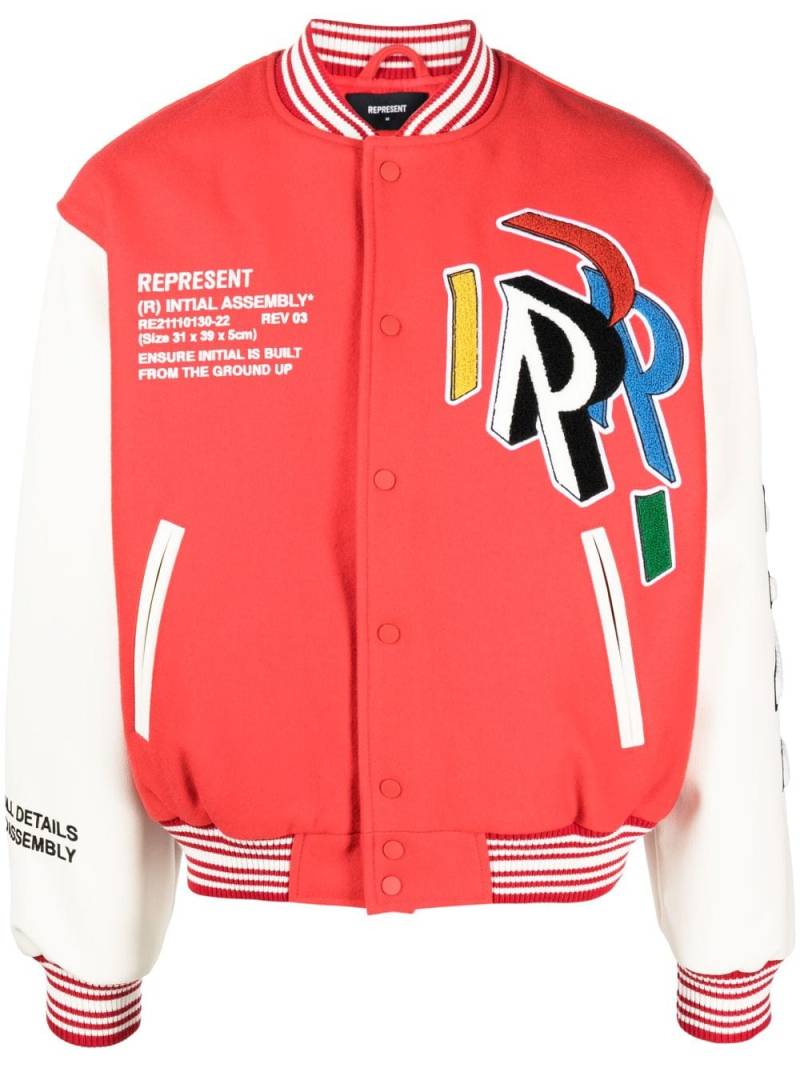 Represent Initial varsity jacket - Red von Represent