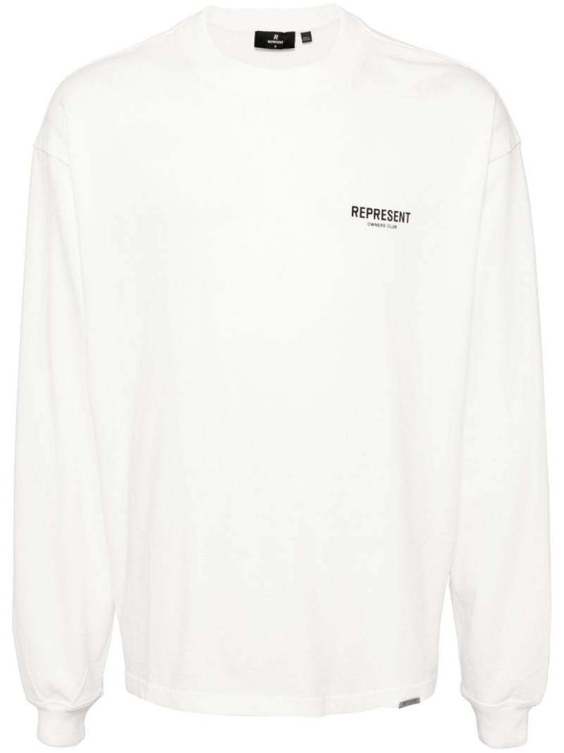 Represent Owners Club long-sleeved T-shirt - White von Represent