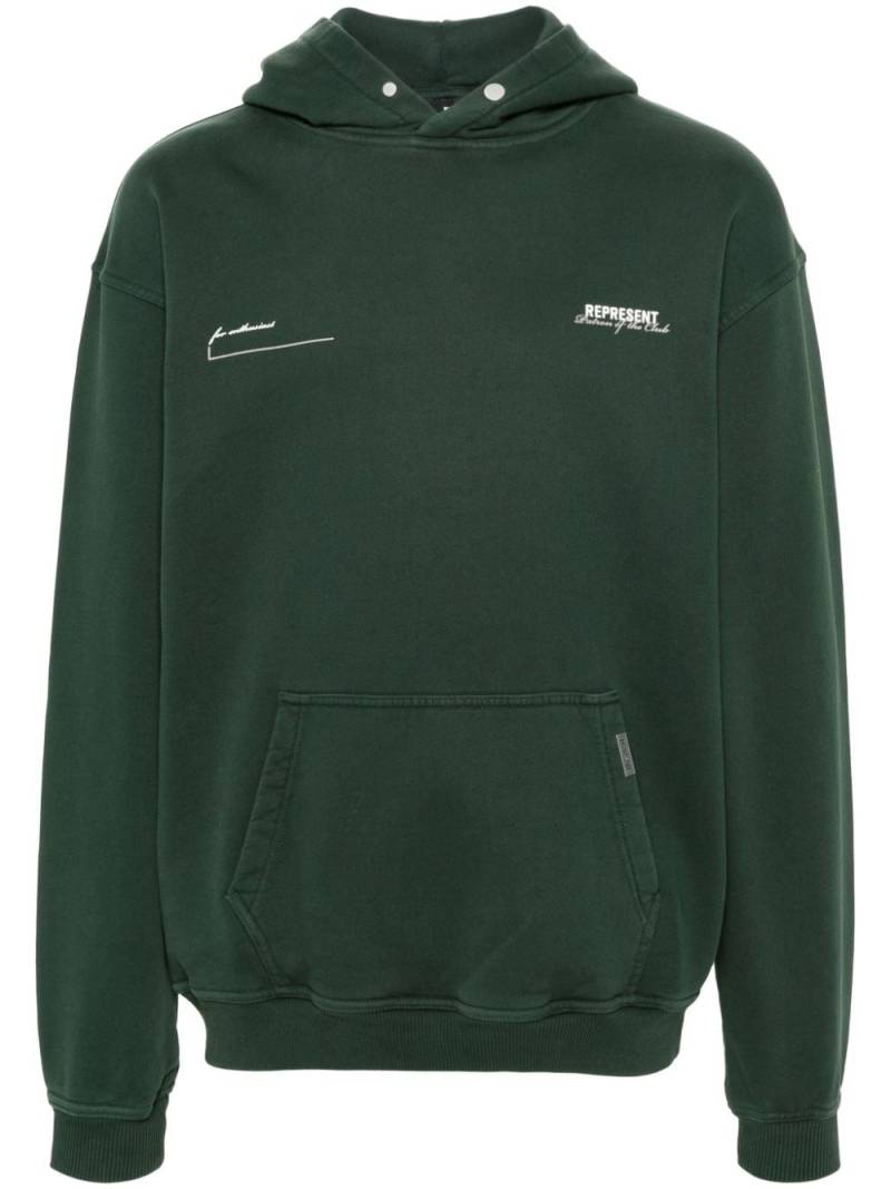 Represent Patron of The Club cotton hoodie - Green von Represent