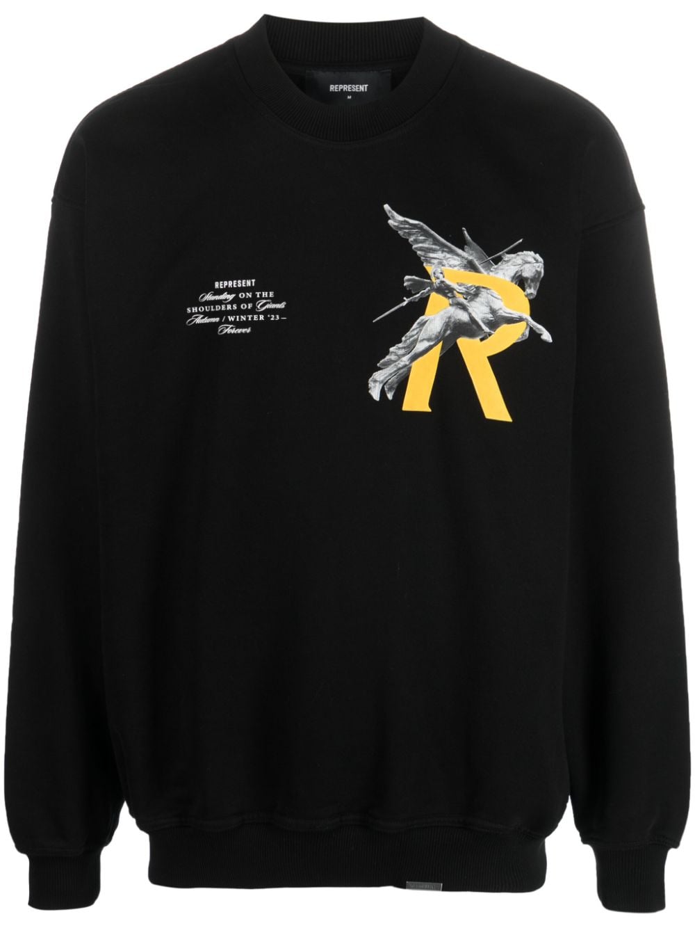 Represent graphic-print cotton sweatshirt - Black von Represent