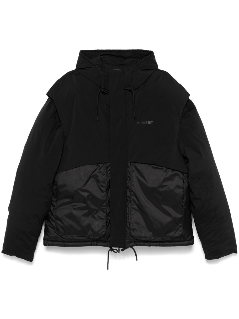 Represent hooded puffer jacket - Black von Represent