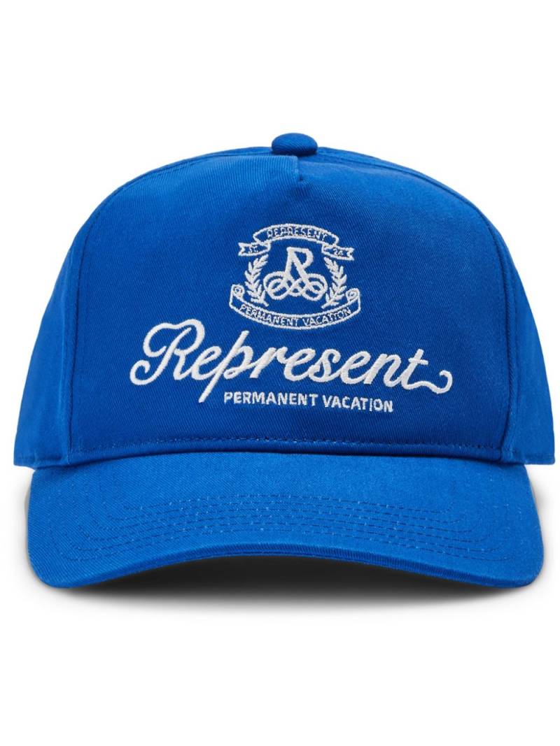 Represent logo-embroidered baseball cap - Blue von Represent