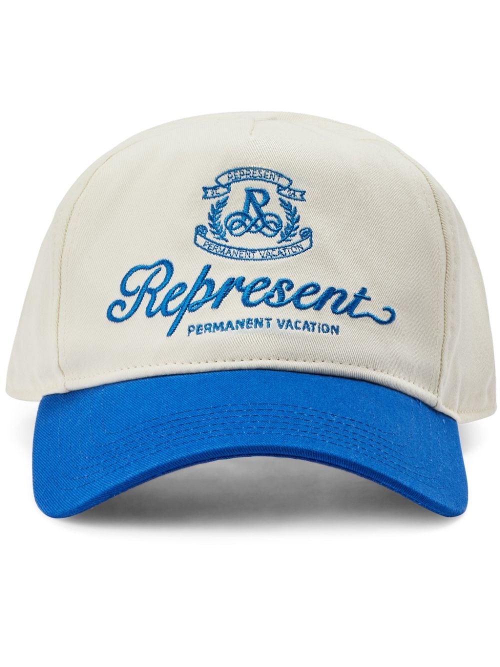 Represent logo-embroidered baseball cap - White von Represent