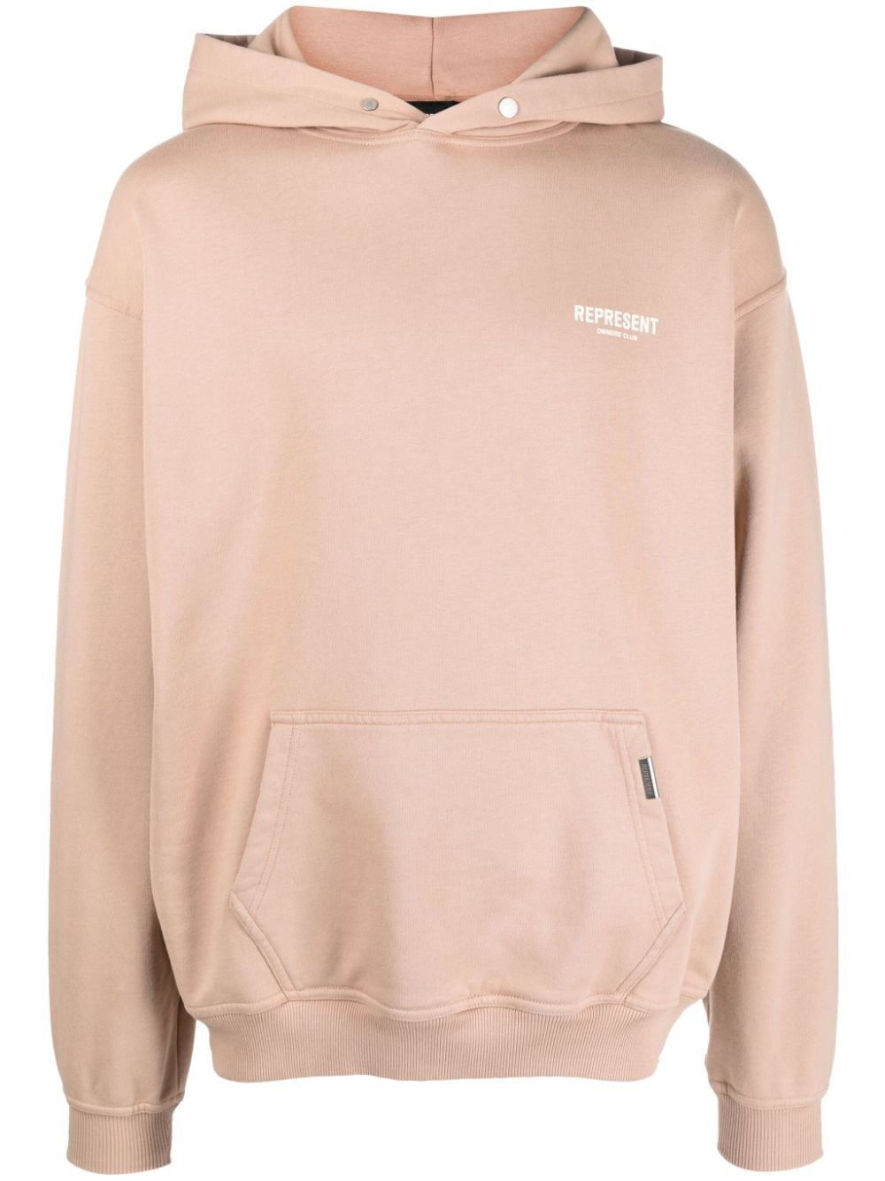 Represent logo-print drop-shoulder hoodie - Neutrals von Represent