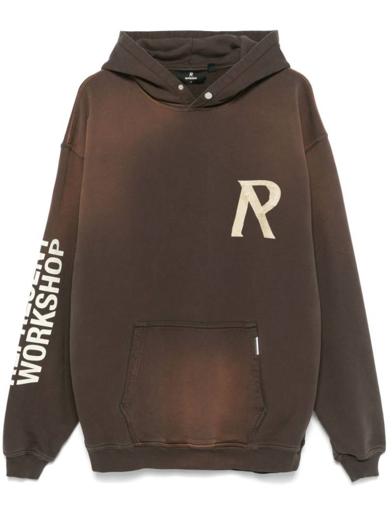 Represent tape-detail hoodie - Brown von Represent