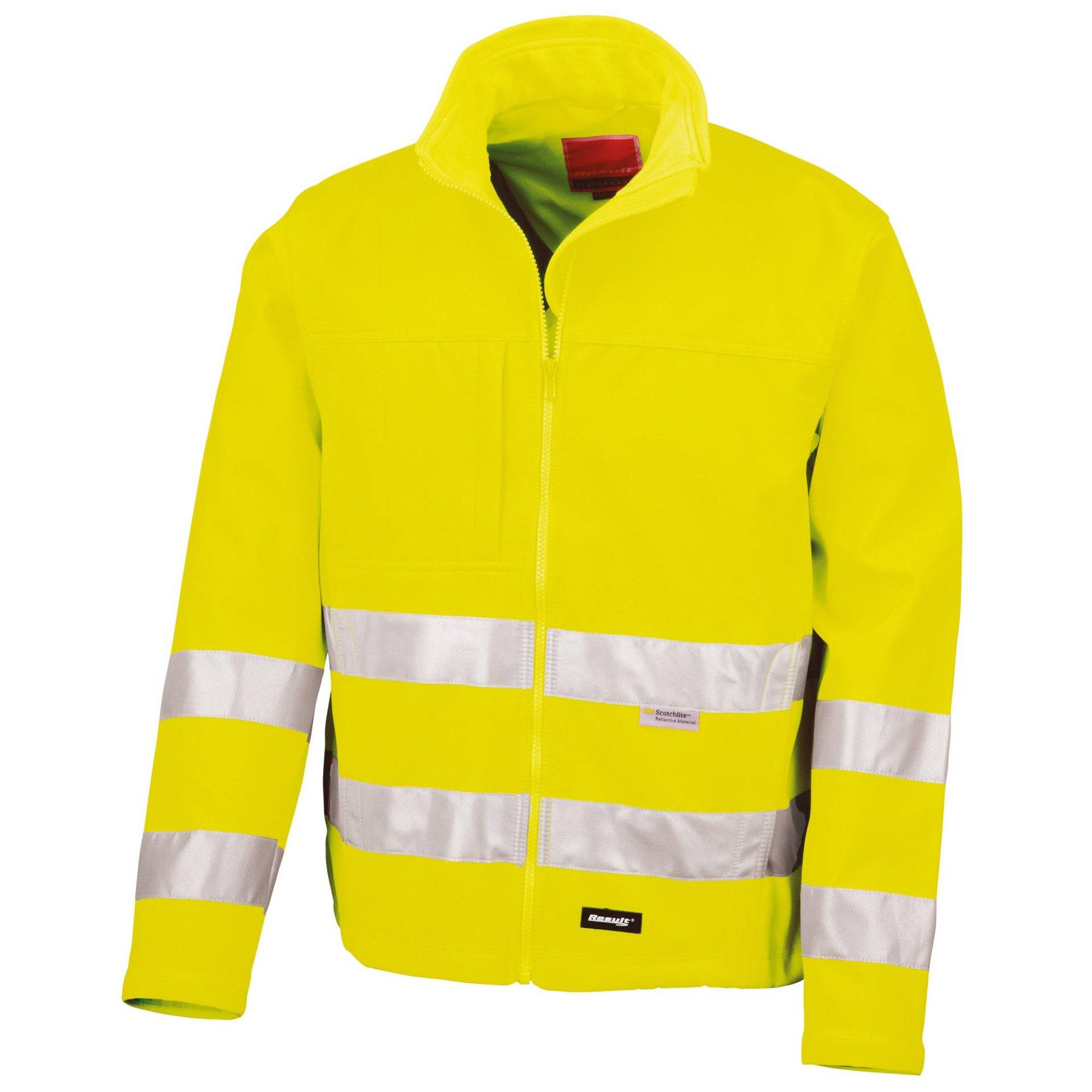 Core Hi Vis Winter Softshell Jacke, Wasser Und Wind Abweisend (2 Stückpackung) Herren Gelb Bunt 3XL von Result