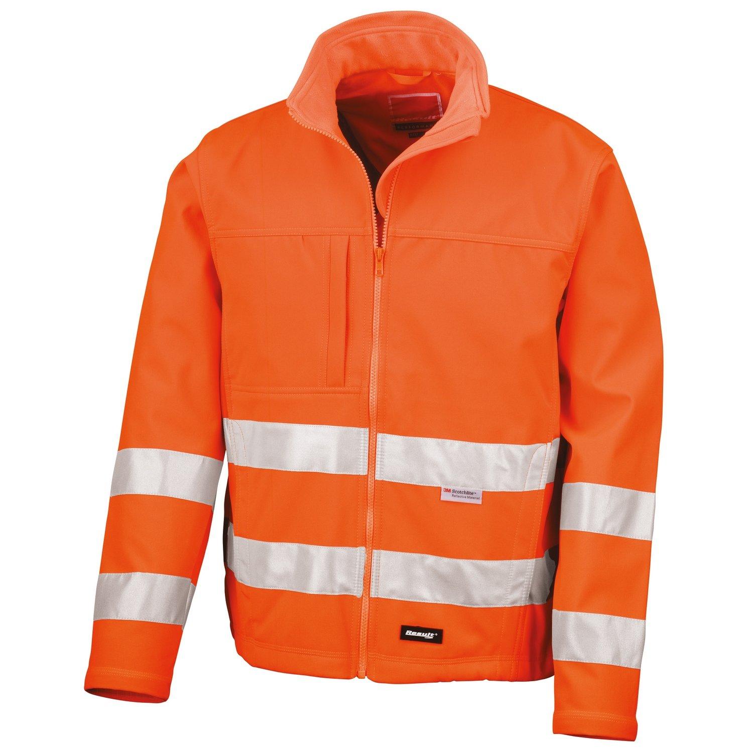 Core Hi Vis Winter Softshell Jacke, Wasser Und Wind Abweisend (2 Stückpackung) Herren Orange 3XL von Result