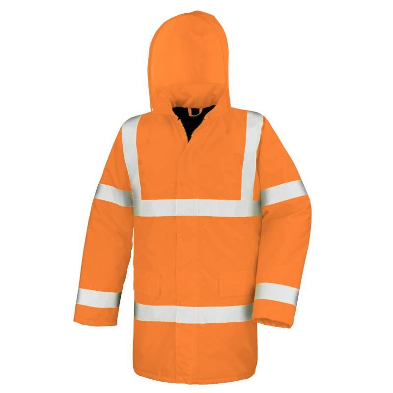 Core High Viz Mantel Motorway, Wasser Und Wind Abweisend (2 Stückpackung) Damen Orange S von Result