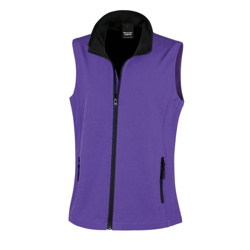 Core Softshellweste, Bedruckbar Damen Lila XS von Result