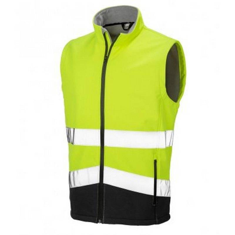 Erwachsene Safeguard Bedruckbares Safety Soft Shell Gilet Damen Gelb Bunt 3XL von Result