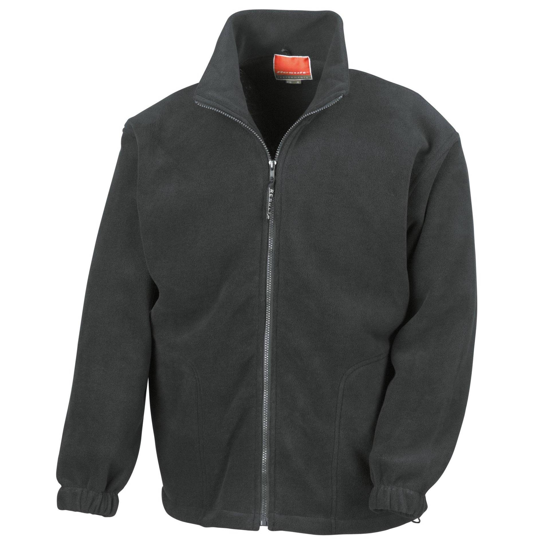 Fleecejacke, Antipilling Herren Schwarz L von Result