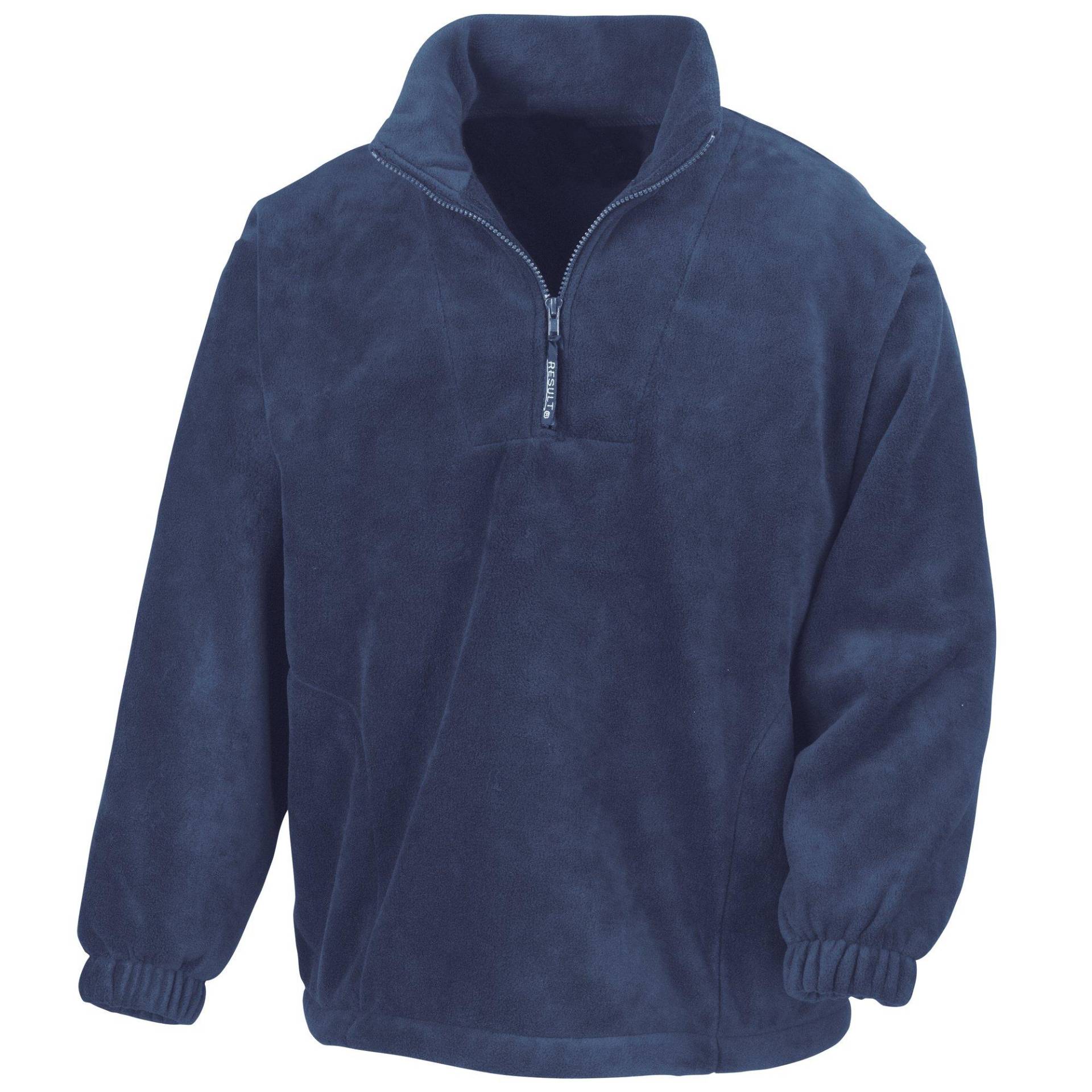 Fleecepullover Mit Reißverschluss Herren Marine XS von Result