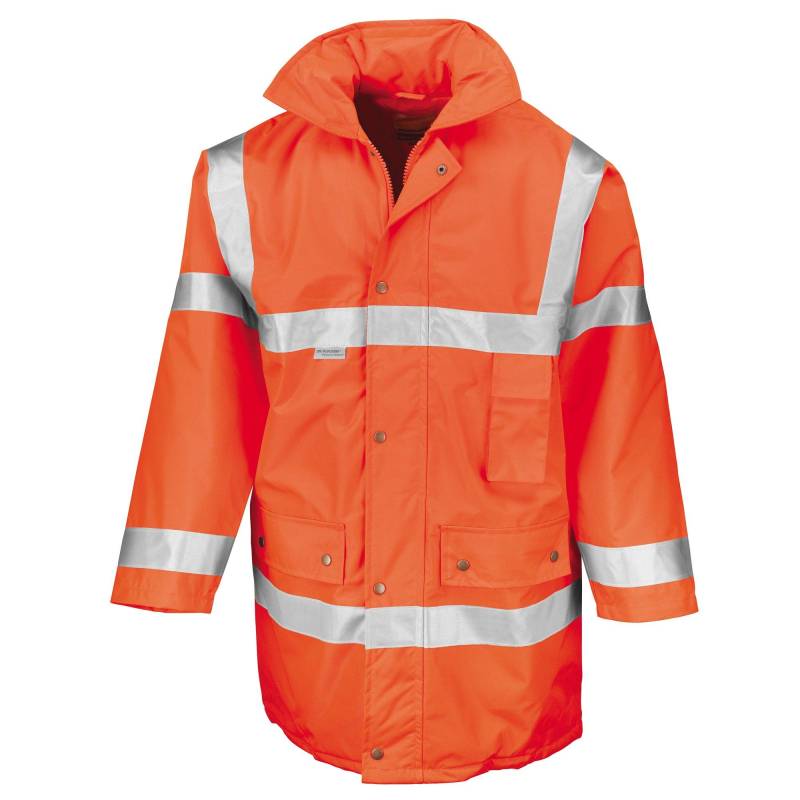 Hi Vis Jacke Safeguard Herren Orange 3XL von Result