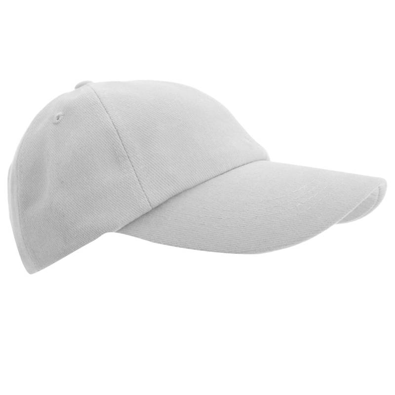 Low Profile Schwerer Gebürsteter Baumwolle Baseball Cap (2er Pack) Herren Weiss ONE SIZE von Result