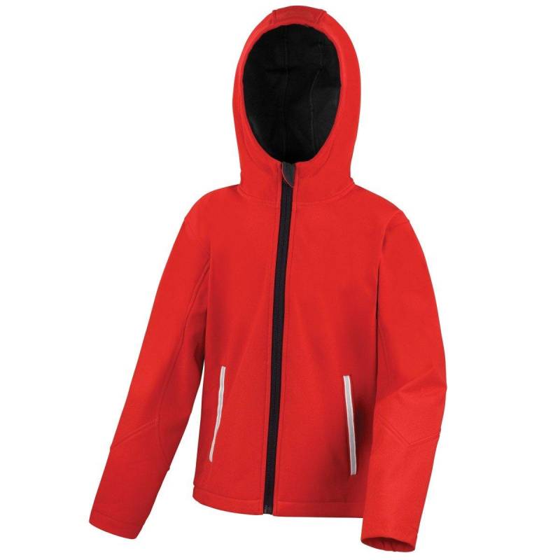 Core Junior Softshelljacke Mit Kapuze Unisex Rot Bunt 13-14A von Result