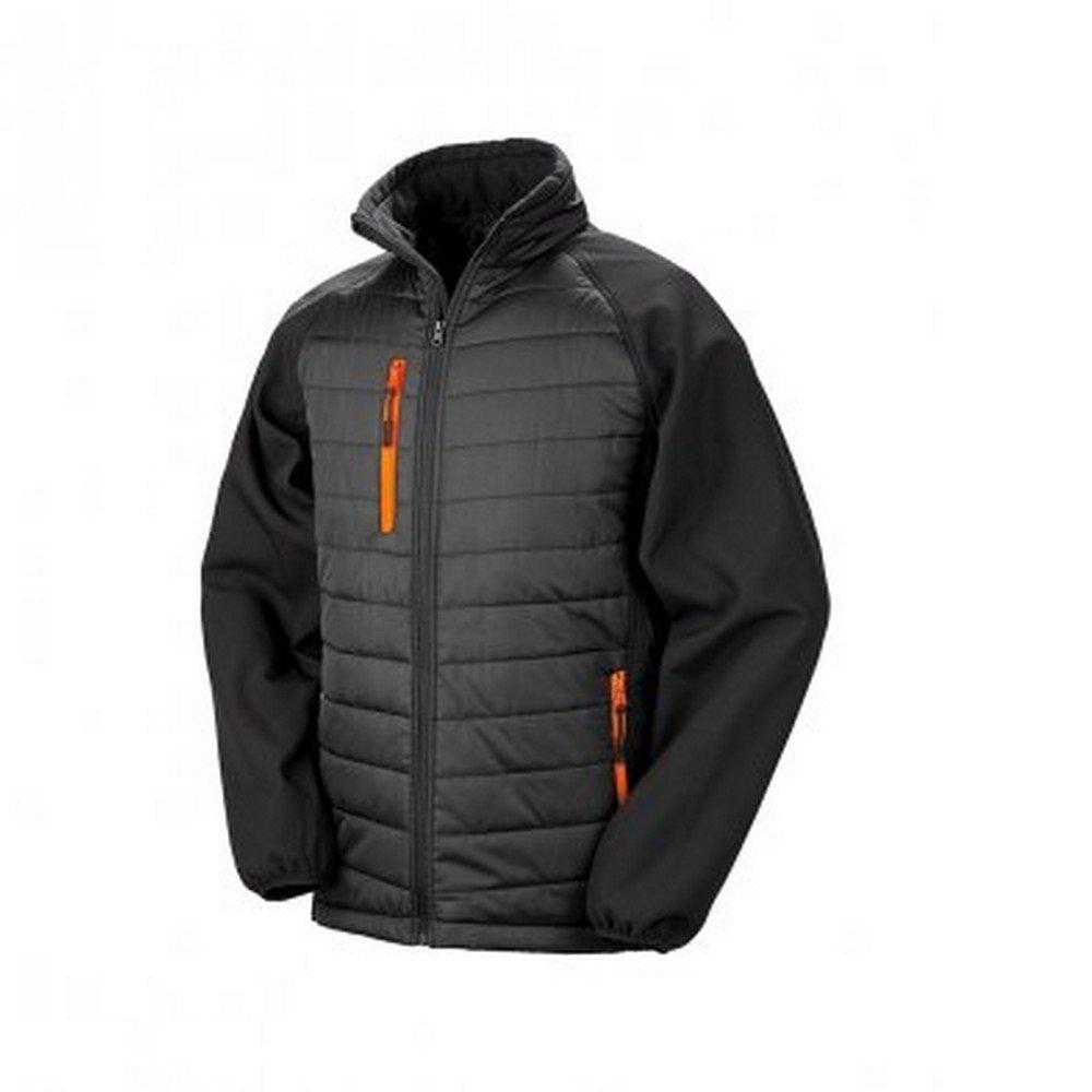 Softshelljacke Compass Gefüttert Herren Schwarz 3XL von Result