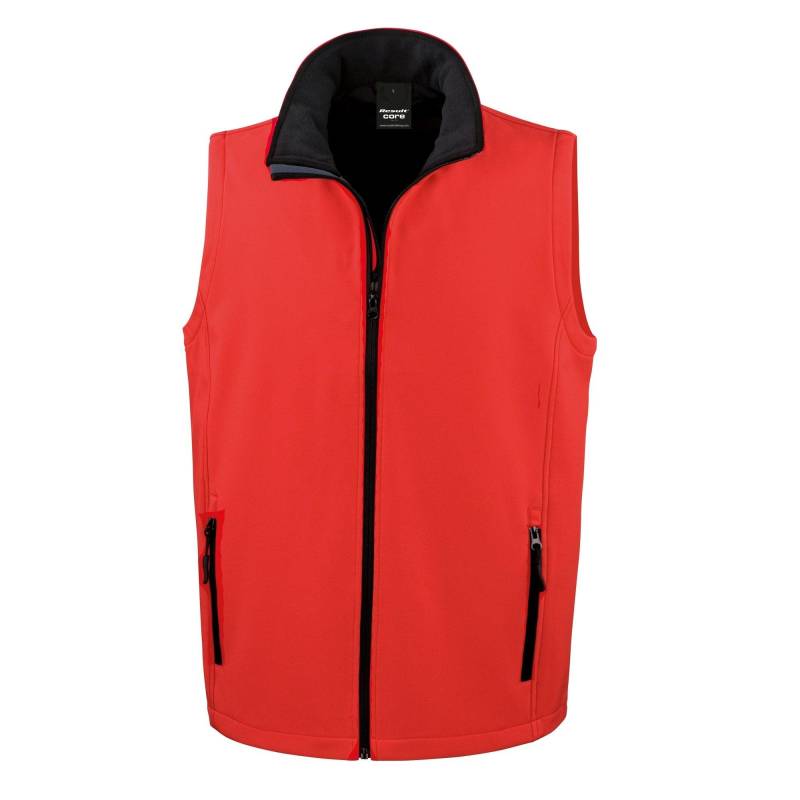 Result - Core Softshell Bodywarmer Gilet, für Herren, Rot Bunt, Größe 3XL von Result