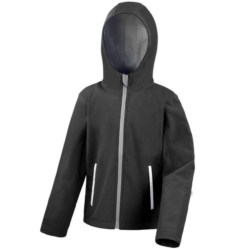 Core Junior Softshelljacke Mit Kapuze Unisex Schwarz 5-6A von Result