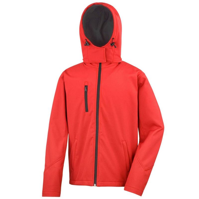 Core Softshell Jacke Lite Mit Kapuze Herren Rot Bunt L von Result