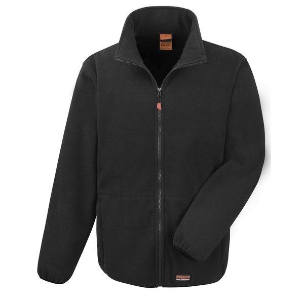 Workguard Heavy Duty Mikrofleece Work Jacke Herren Schwarz L von Result