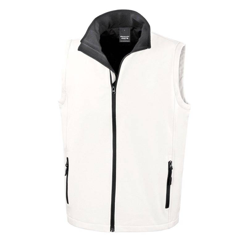 Core Softshell Bodywarmer Gilet Herren Weiss L von Result