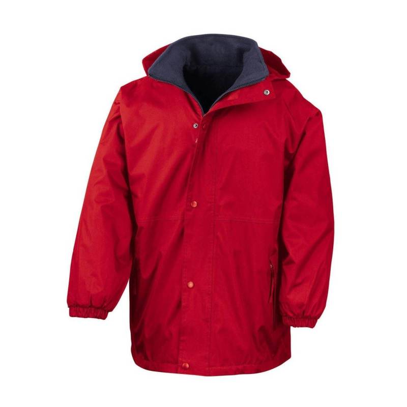 Fleecejacke, Winddicht, Wasserfest Herren Rot Bunt L von Result