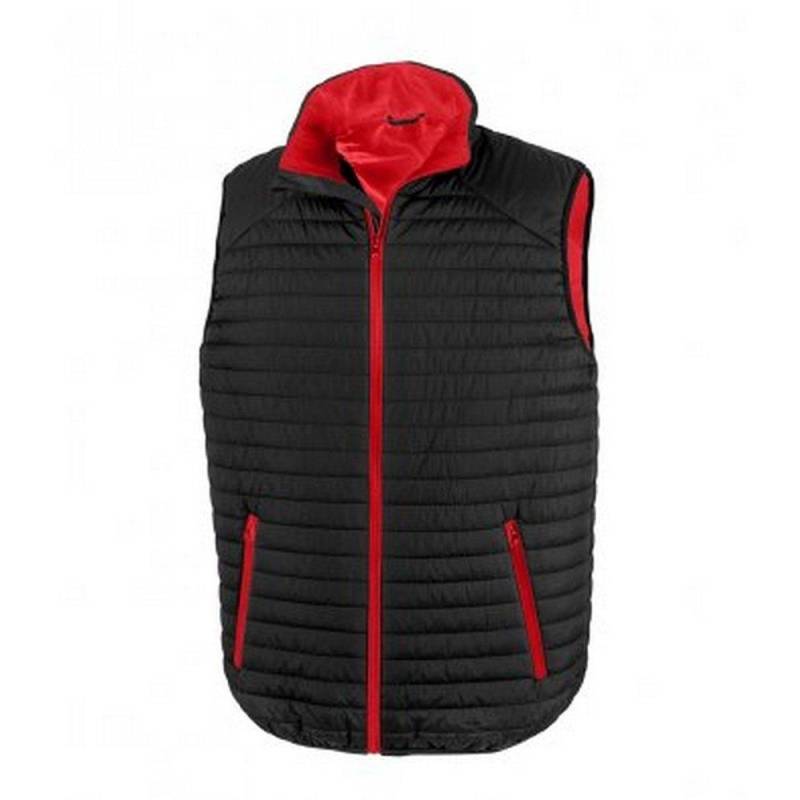 Erwachsene Thermo Steppgilet Herren Schwarz L von Result