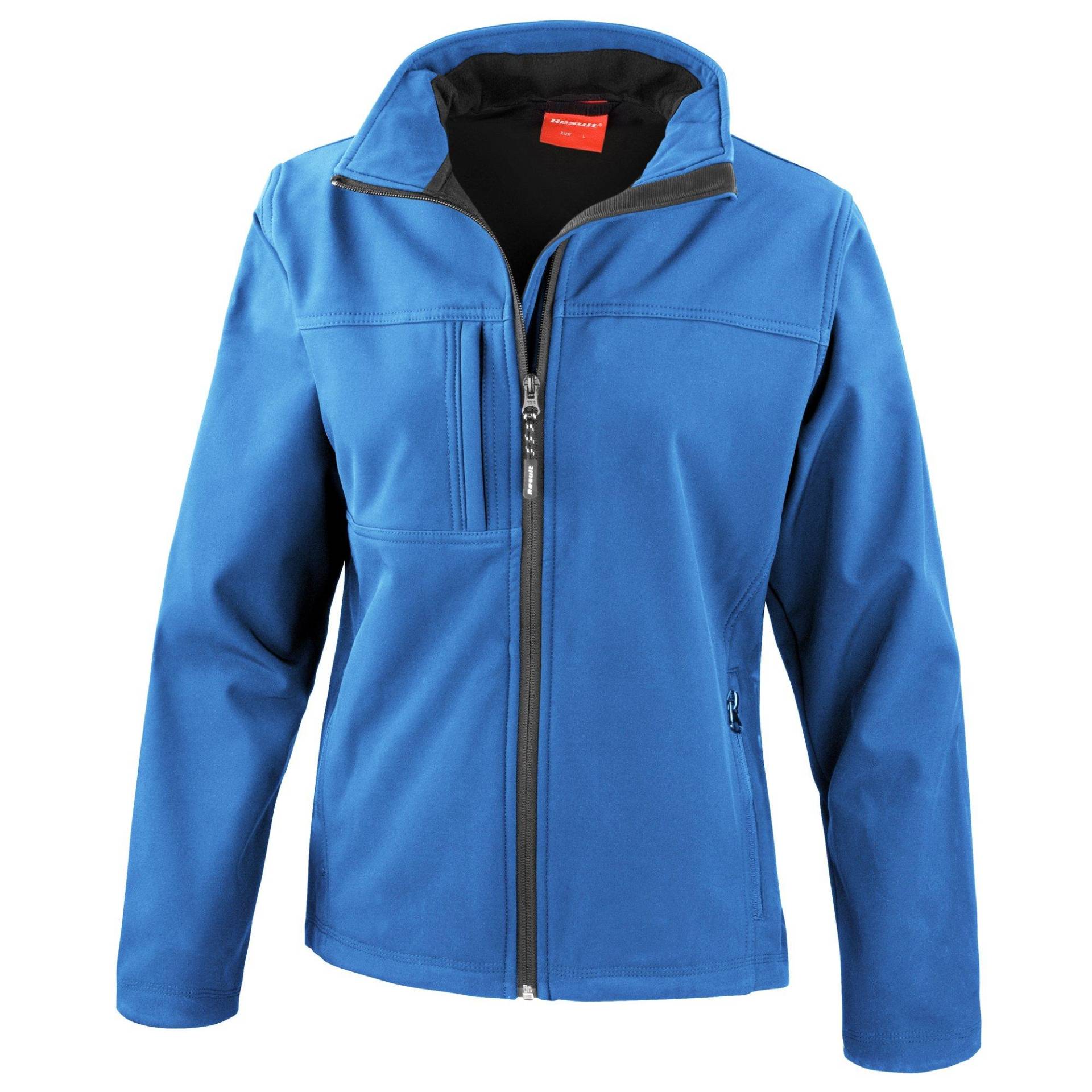 Softshell Mulitfunktionsjacke, 3lagig, Wasserabweisend, Winddicht, Atmungsaktiv Damen Blau M von Result