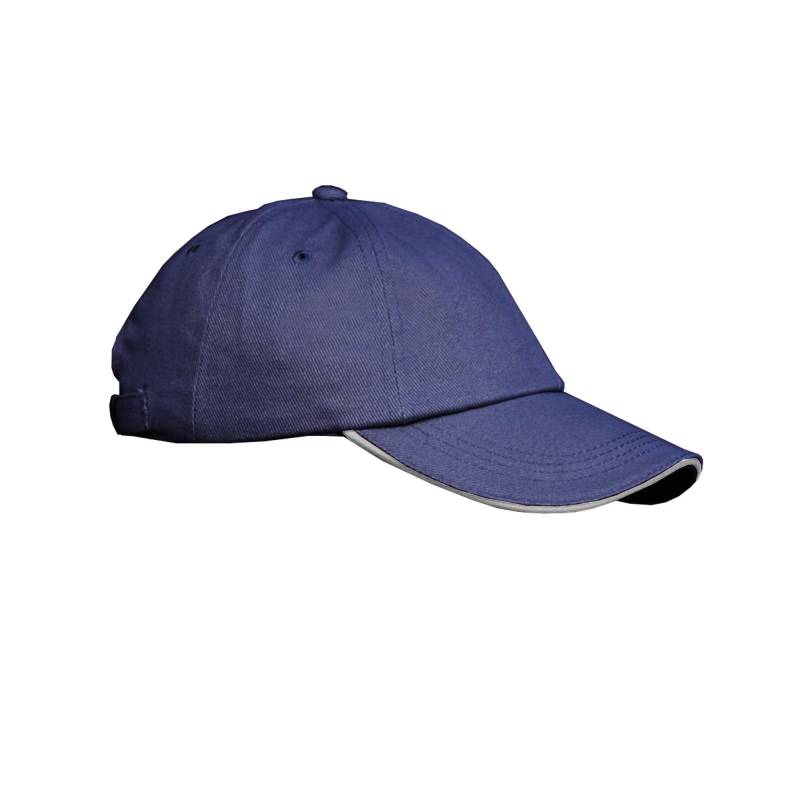 Result - Low Profile schwerer gebürsteter Baumwolle Baseball Cap mit Sandwich Spitze, für Herren, Marine, One Size von Result