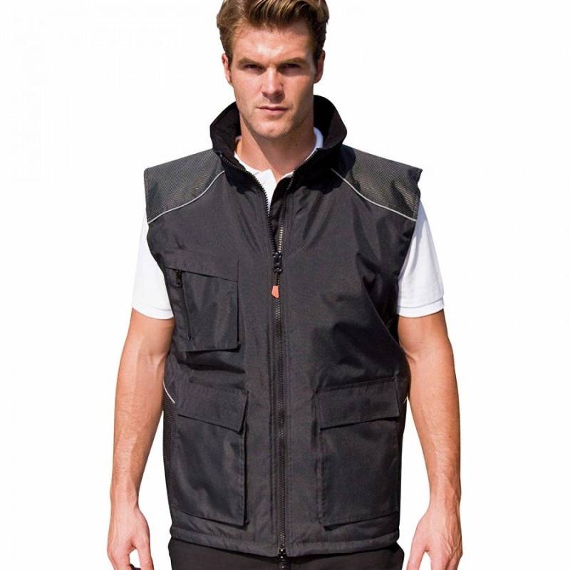 Result - WorkGuard Vostex Bodywarmer Weste, für Herren, Schwarz, Größe XL von Result