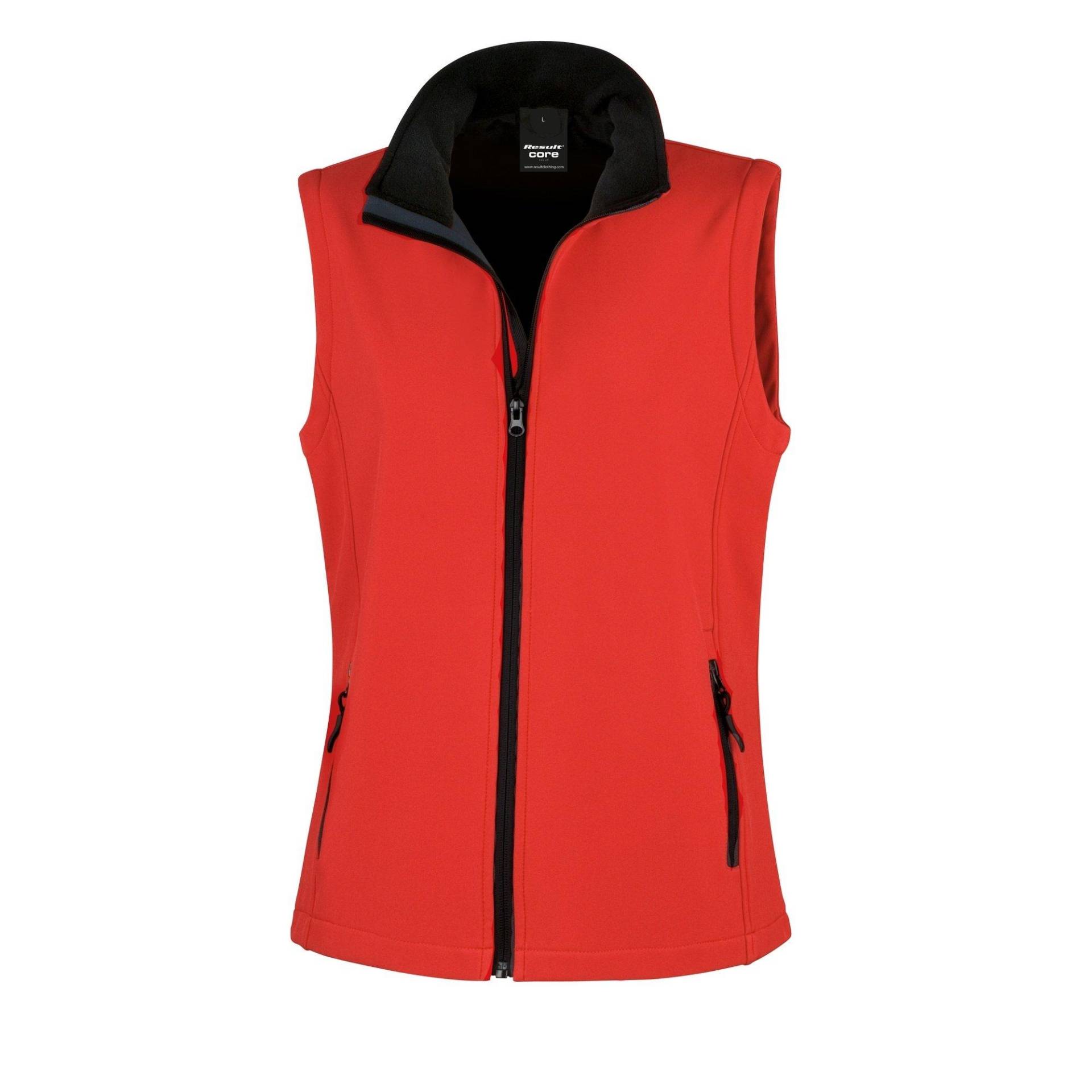 Core Softshellweste, Bedruckbar Damen Rot Bunt XL von Result