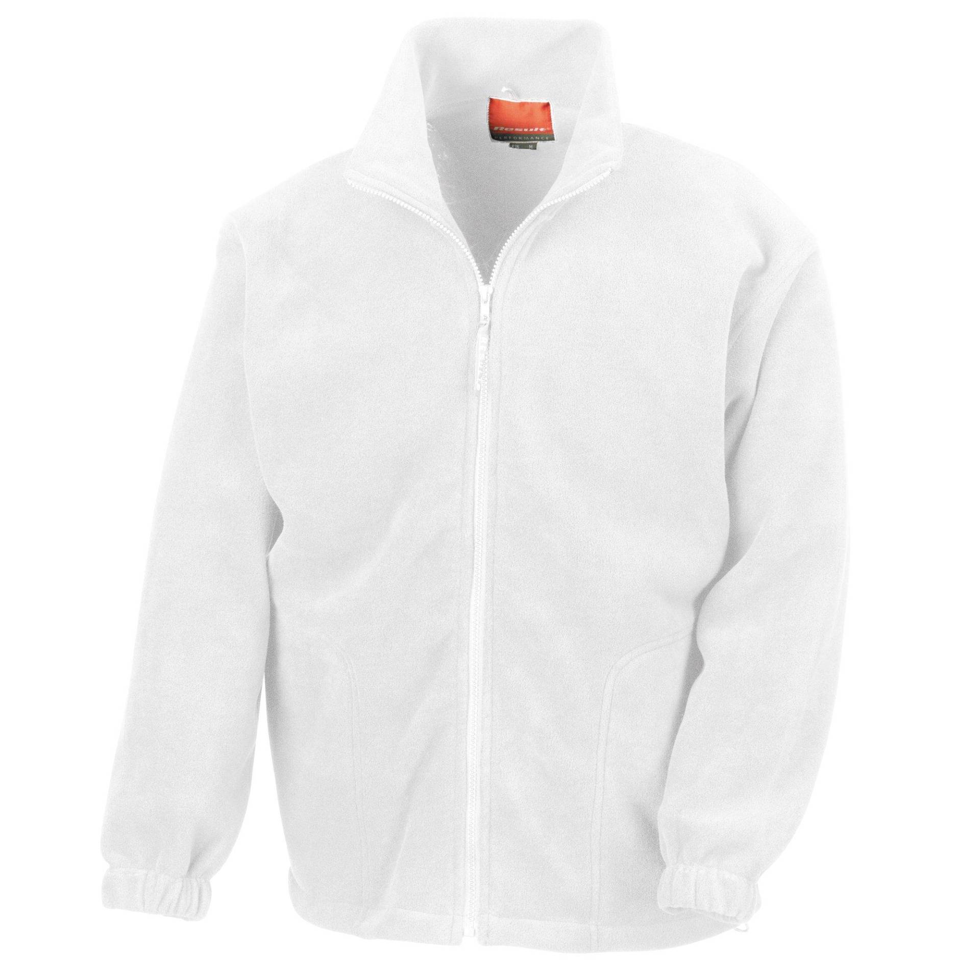 Fleecejacke, Antipilling Herren Weiss XL von Result