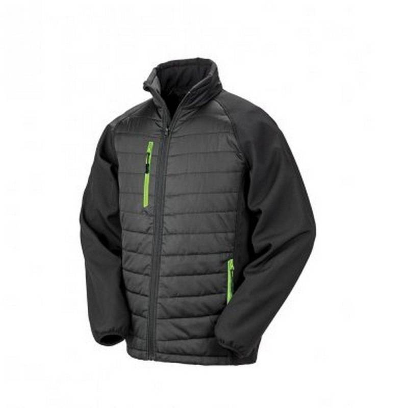 Softshelljacke Compass Gefüttert Herren Schwarz XL von Result