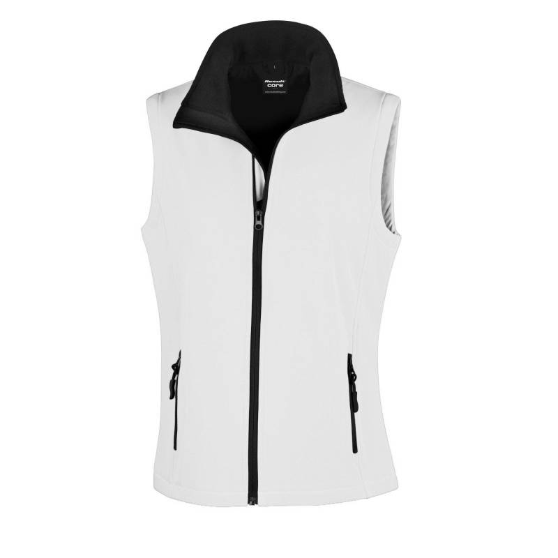 Core Softshellweste, Bedruckbar Damen Weiss XL von Result