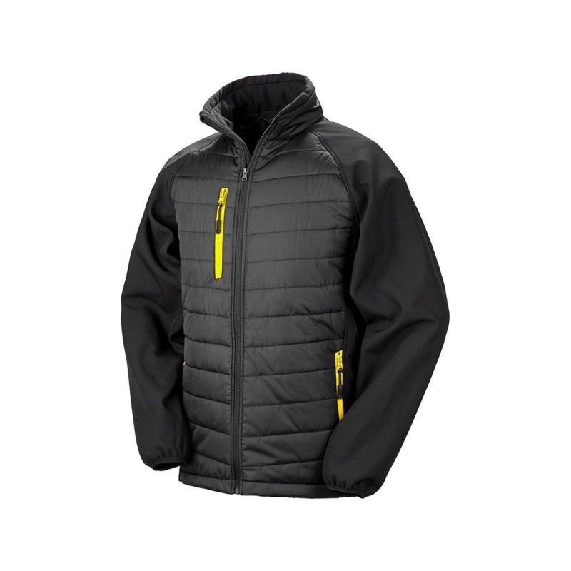 Softshelljacke Compass Gefüttert Herren Schwarz XL von Result