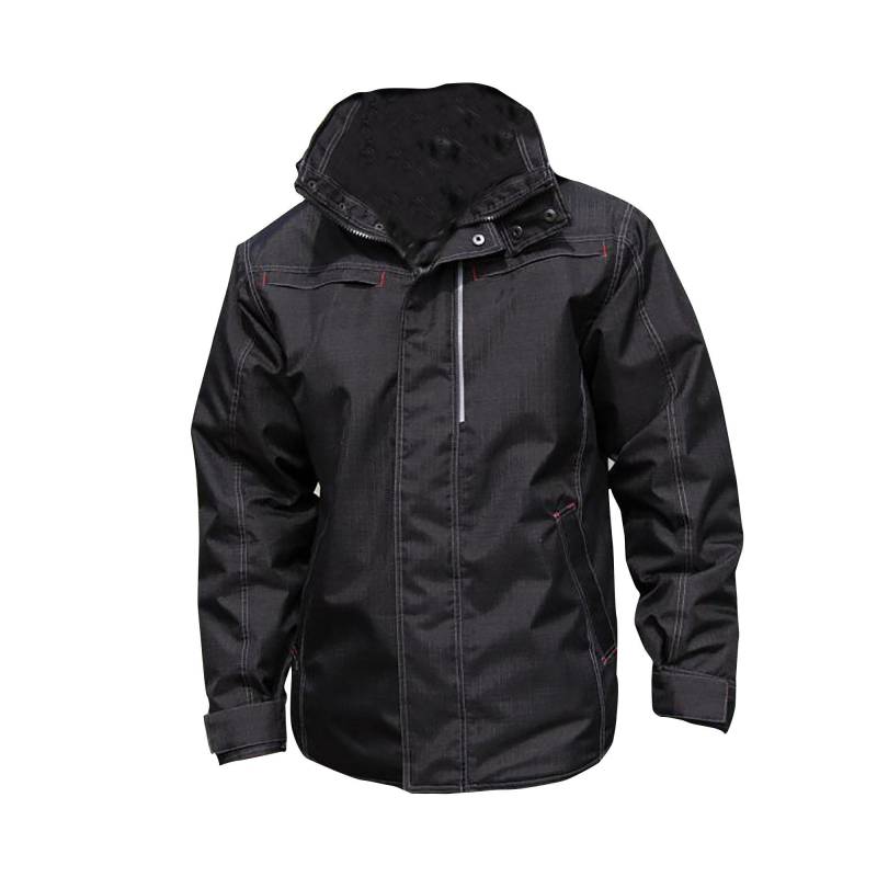 Wasserfeste Denim Textur Rugged Jacke Herren Schwarz XS von Result