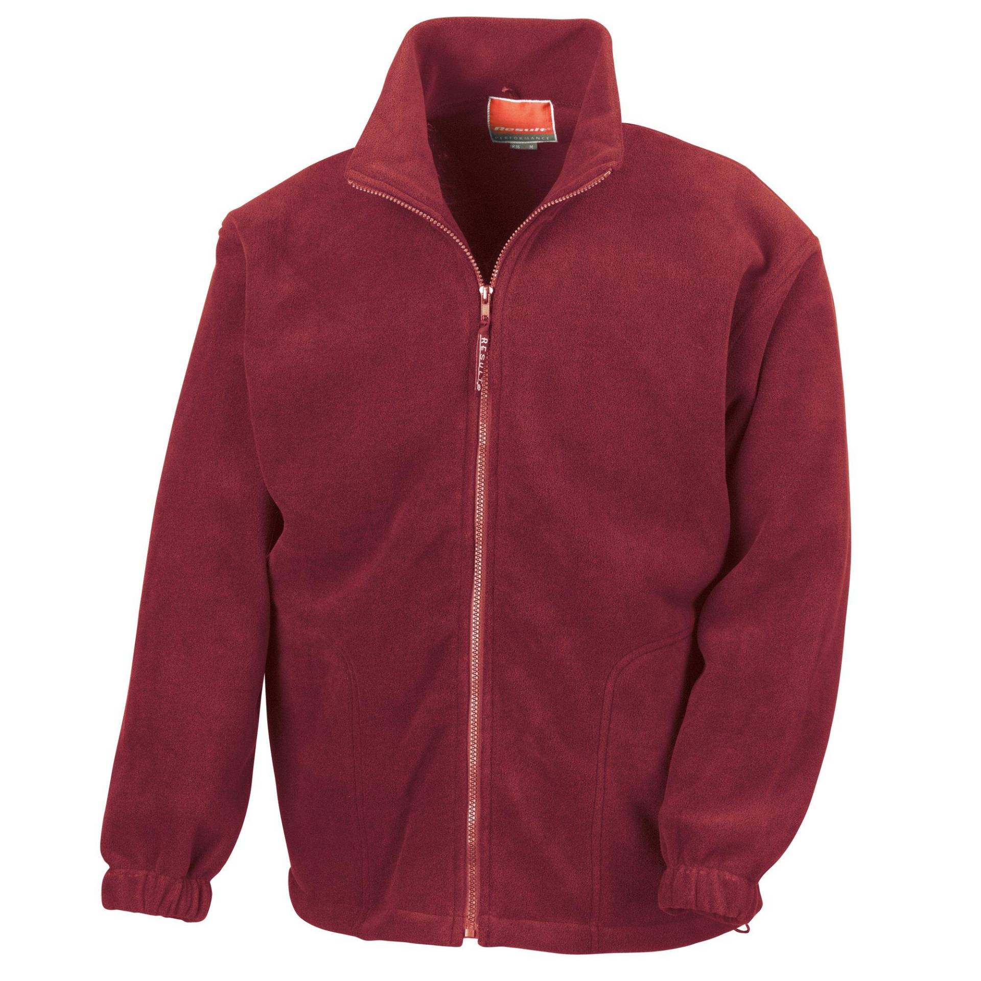 Fleecejacke, Antipilling Herren Weinrot XS von Result