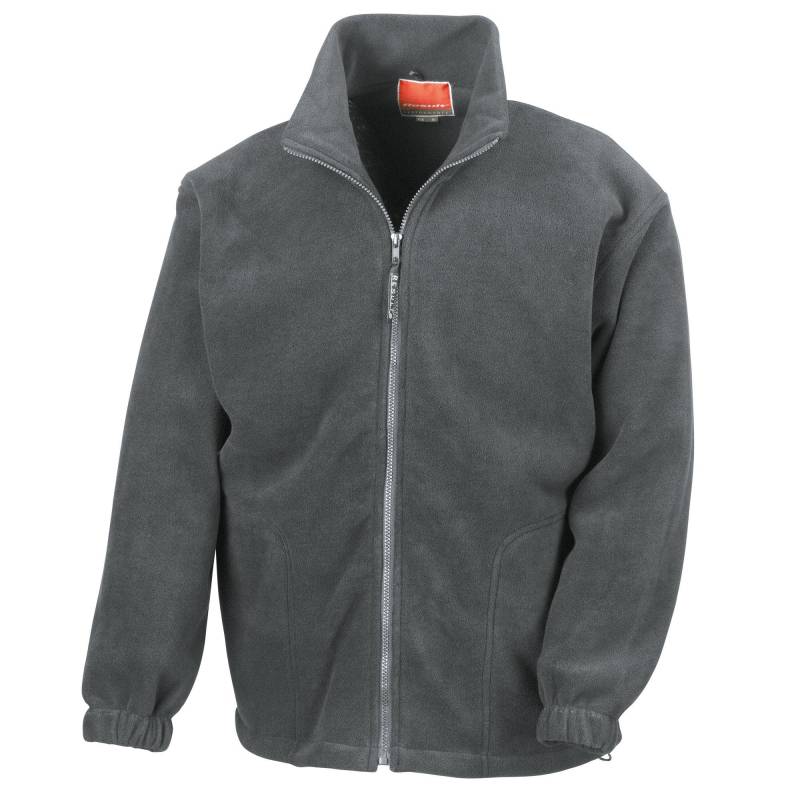 Result - FleeceJacke, Antipilling, für Herren, Grau, Größe XXL von Result