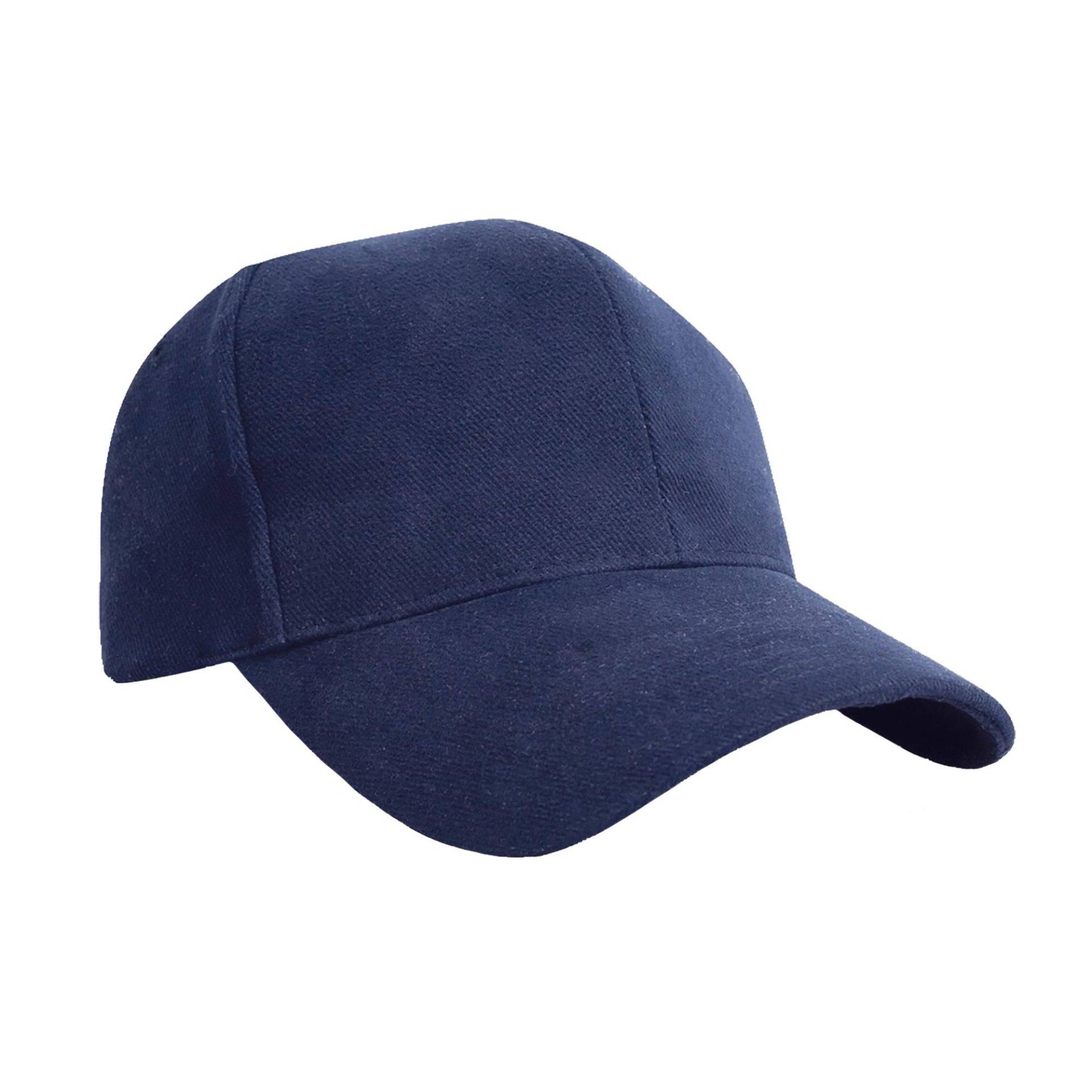 Result - Pro Style schwerer gebürsteter Baumwolle Baseball Cap (2 Stück), für Herren, Marine, One Size von Result