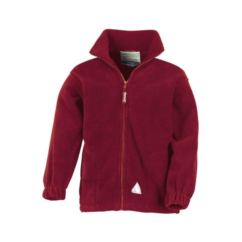 Active Fleecejacke Mit Reißverschluss Unisex Weinrot 10-12A von Result