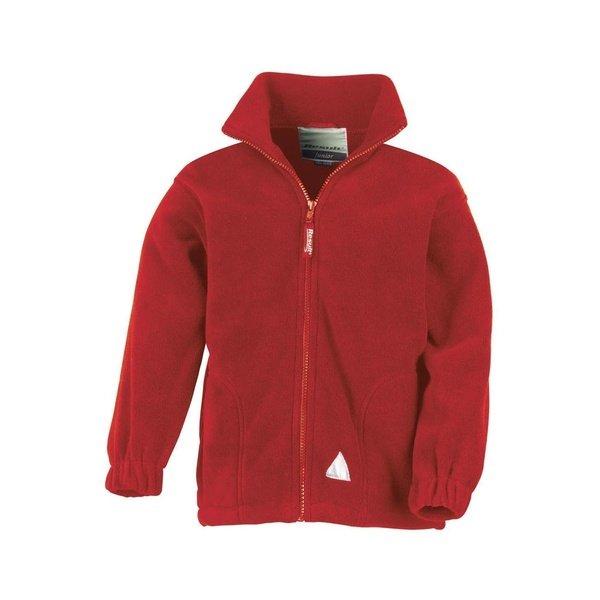 Active Fleecejacke Mit Reißverschluss Unisex Rot Bunt 6-8A von Result