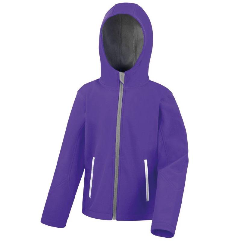 Core Junior Softshelljacke Mit Kapuze Unisex Lila 5-6A von Result