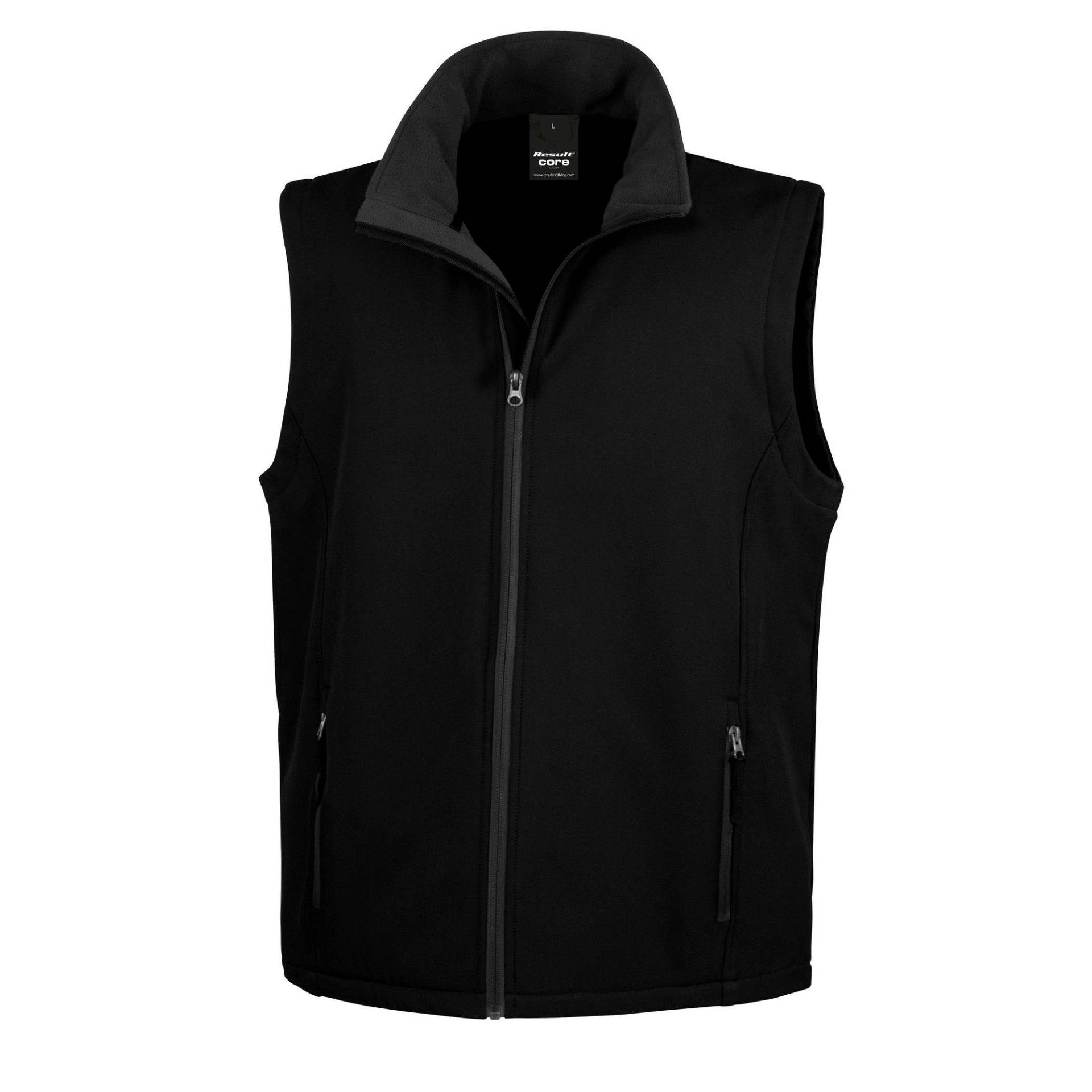 Result - Core Softshell Bodywarmer Gilet, für Herren, Schwarz, Größe 4XL von Result