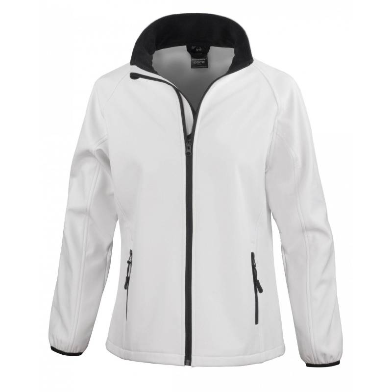 Core Softshelljacke, Bedruckbar Damen Weiss S von Result